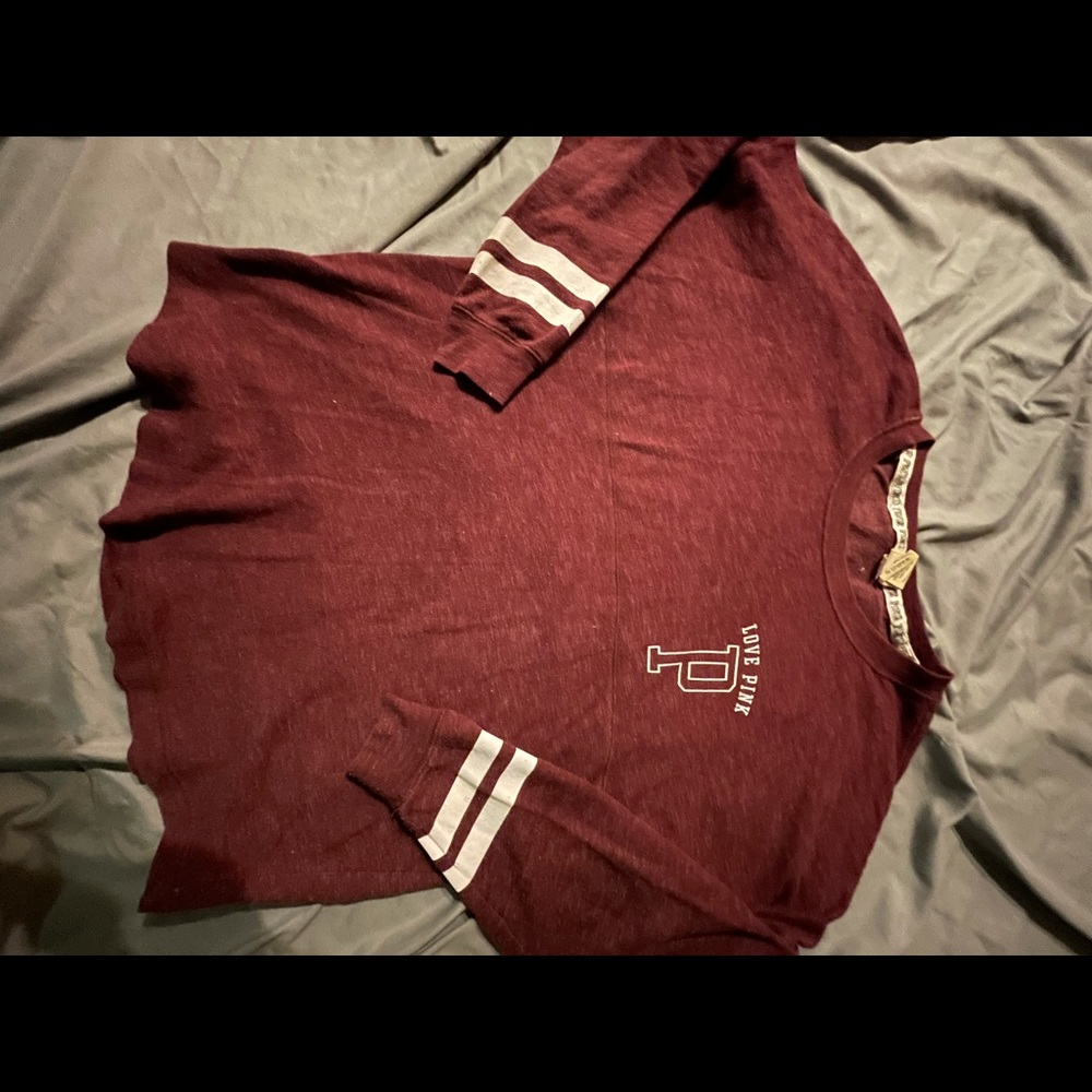 Long sleeve Maroon Pink shirt